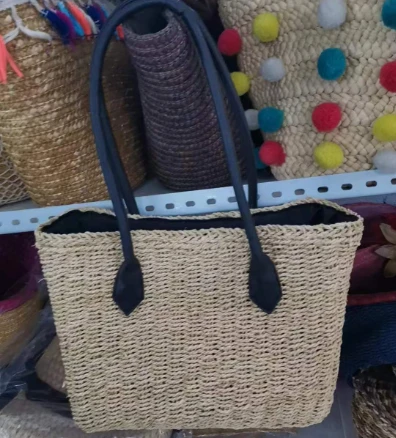 Bag menywod sgwâr wedi'i wehyddu â llaw