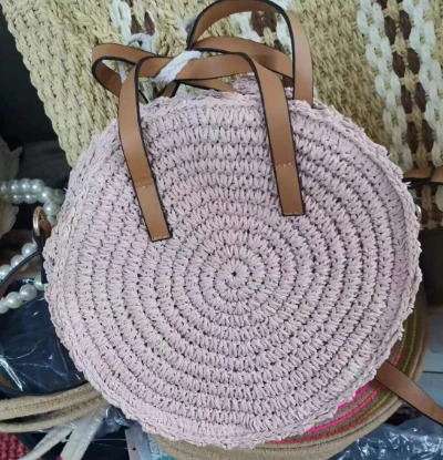 Bag Ysgwydd Merched Bach Rownd Pinc