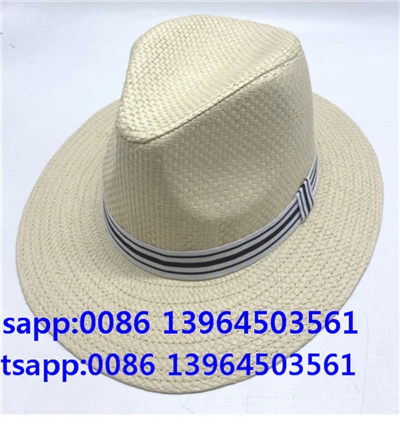 Panama Hat Dynion Gwellt Hat Lliw Solid