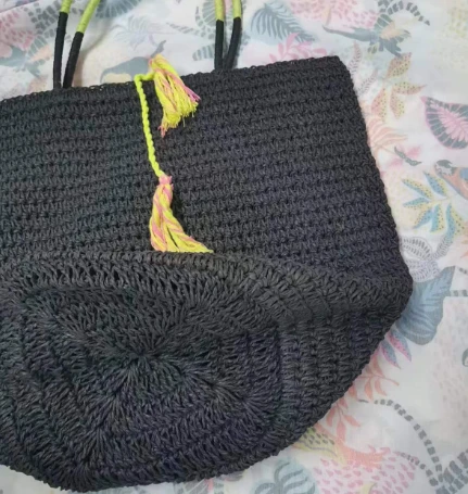 Bag Merched Gwawn Papur Mawr Du