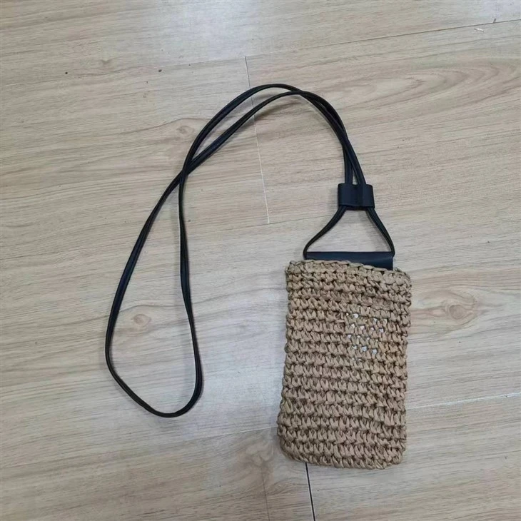 Bag Ffôn Gwellt Merched Brown Coloe