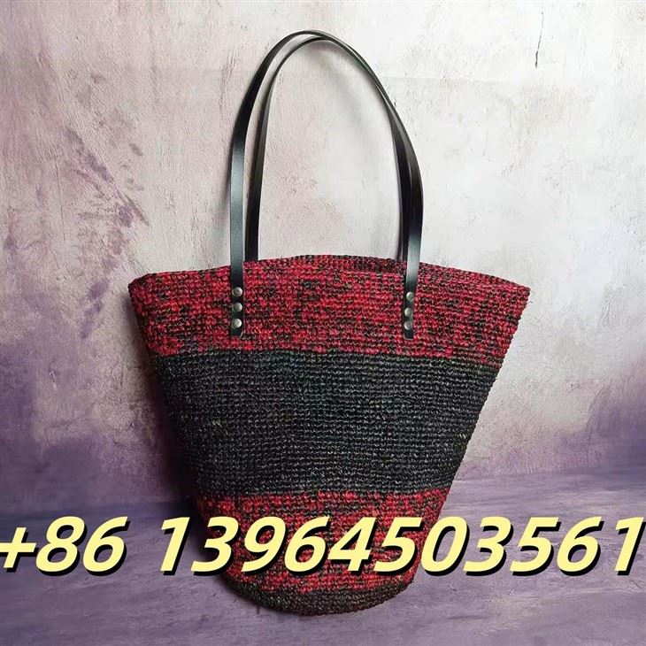 Bag haf traeth ysgwydd raffia