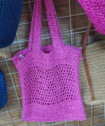Bag Menywod Crochet Papur Pinc wedi'i Customized Gyda Logo