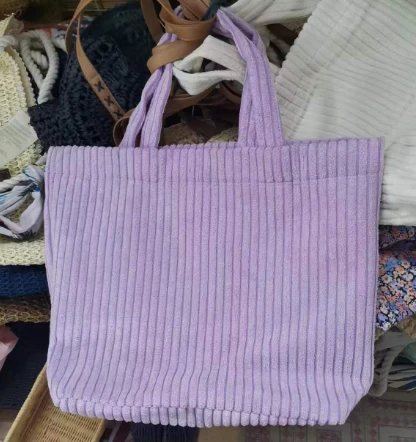 Bag Siopa Merched Corduroy Porffor