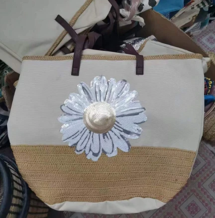 Bag Traeth Mawr Gyda Sequin Embroidey