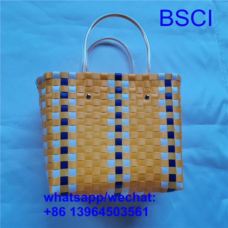 Bag Tote Plastig Cynhwysedd Mawr