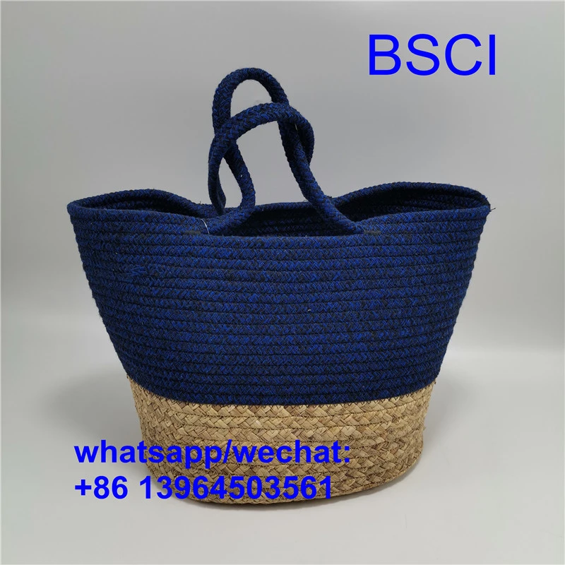 Bag Traeth Rattan Gwehyddu Naturiol