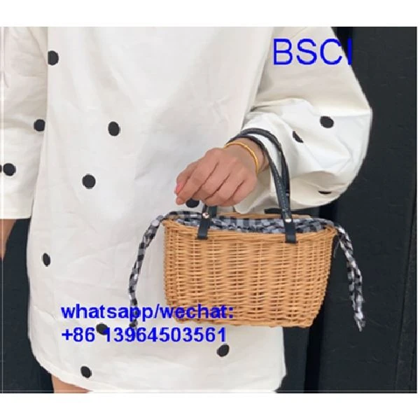 Bagiau Gwehyddu Rattan i Ferched