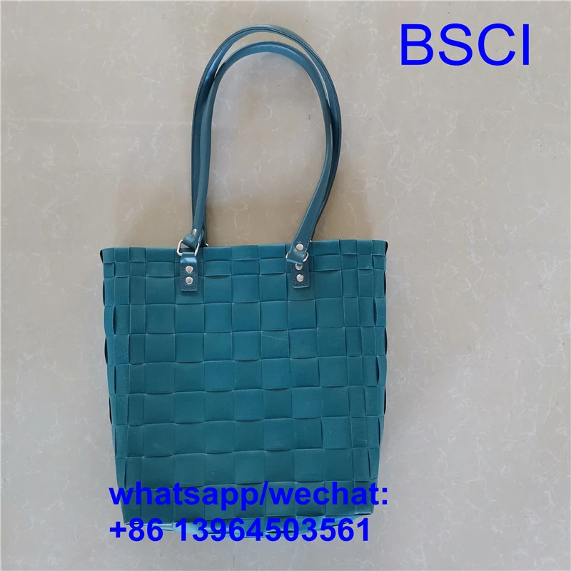pp Bag Tote wedi'i Wehyddu