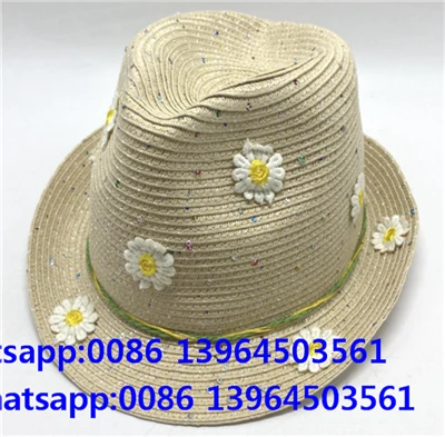 Het Traeth Fedora Smotyn Lliwgar Blodau Beige