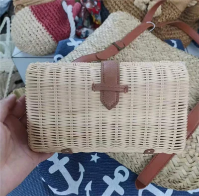 Bag Noson Rattan Bach wedi'i Wehyddu â Llaw