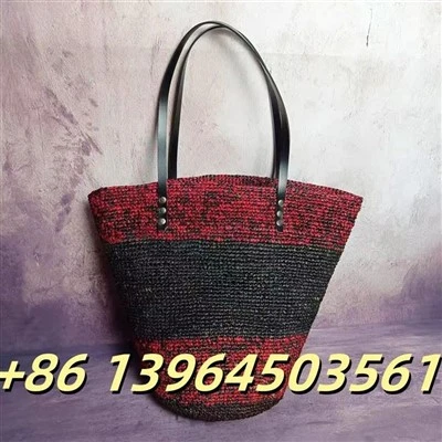 Bag haf traeth ysgwydd raffia