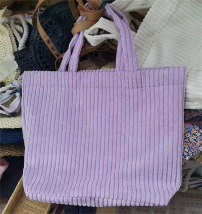 Bag Siopa Merched Corduroy Porffor