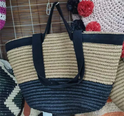 Tâp cotwm du bag traeth menywod mawr