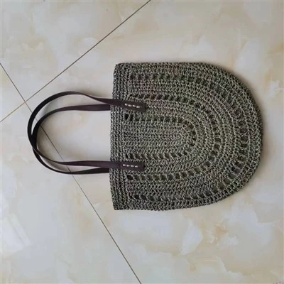 Bag Tote Mawr wedi'i Wehyddu â Llaw Ffasiwn