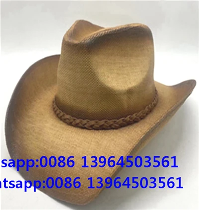 Hat Boneddigesau Gwellt Cowboi Het Traeth Awyr Agored