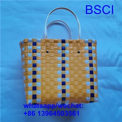 Bag Tote Plastig Cynhwysedd Mawr