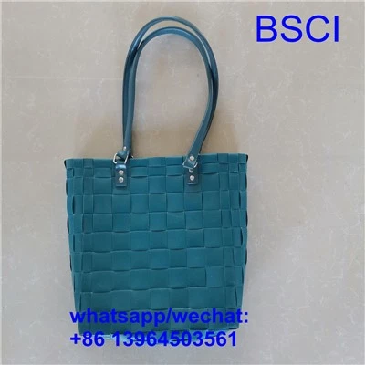 pp Bag Tote wedi'i Wehyddu